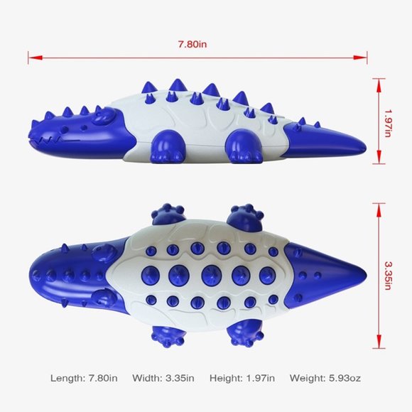 Crocodile Shape Molar Stick Tooth Brush Dog Chew Toy for Dental Health and Play - Picture 8 of 9
